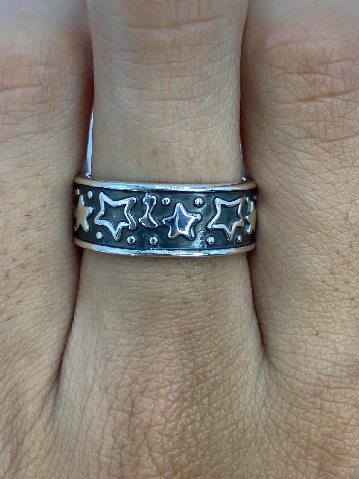 Anillo de Plata Repujado Estrellas — Taxco 925 — foto 5