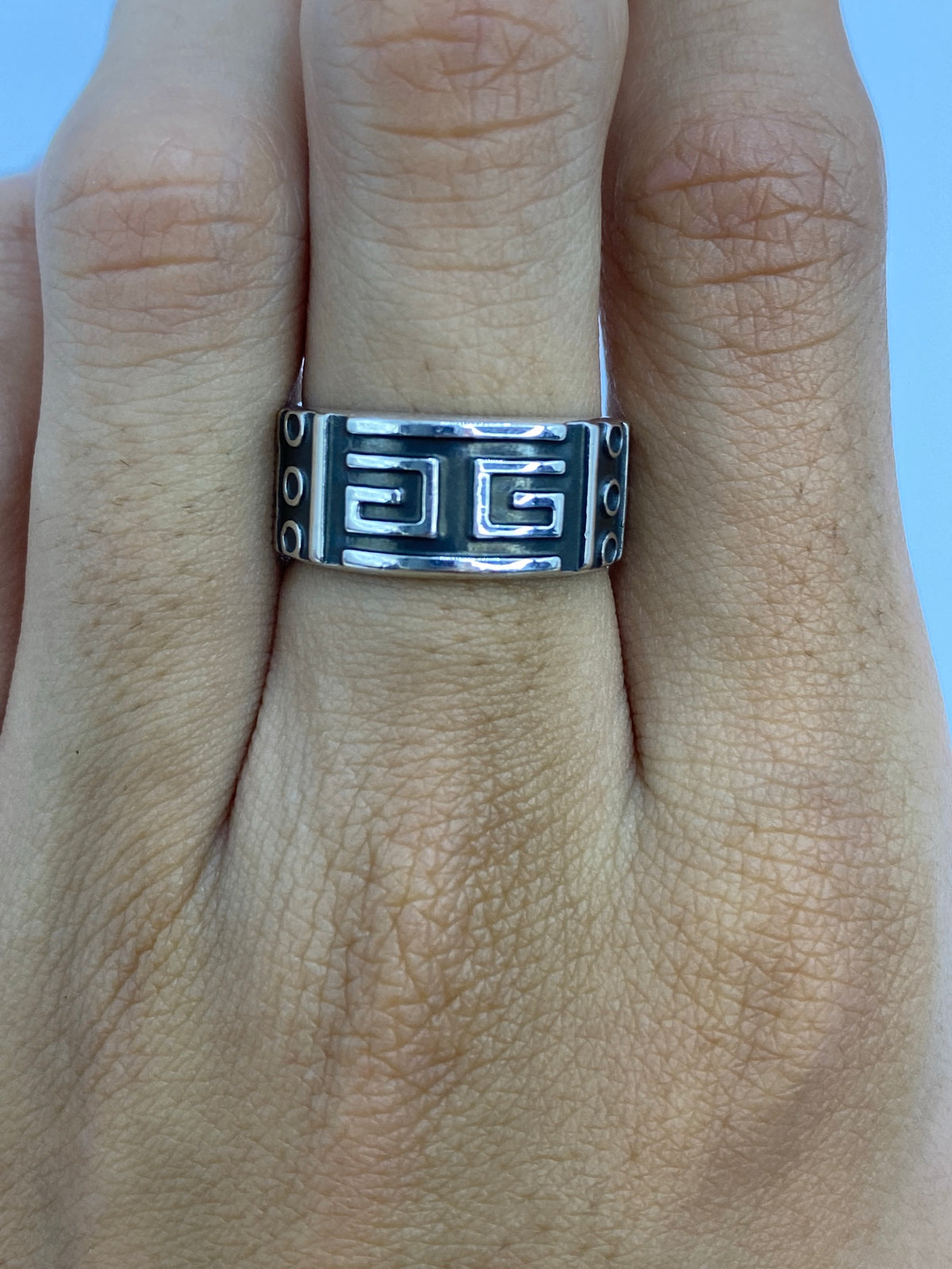 Anillo de Plata Repujado Geométrico — Taxco 925 — foto 5