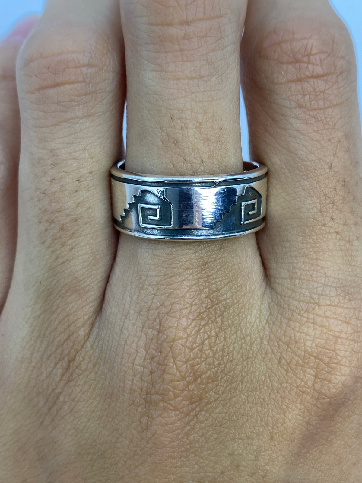 Anillo de Plata Repujado Prehispánico — Taxco 925 — foto 5