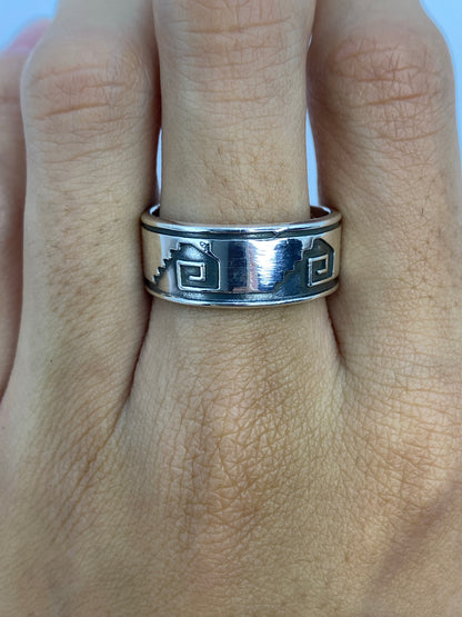 Anillo de Plata Repujado Prehispánico — Taxco 925 — foto 5
