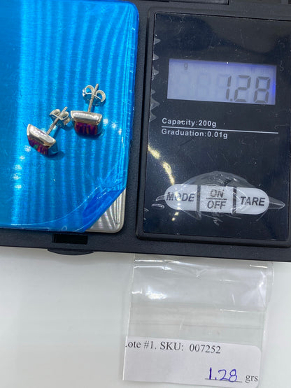 Aretes Plata Ópalo de Fuego — Taxco 925 — foto 6