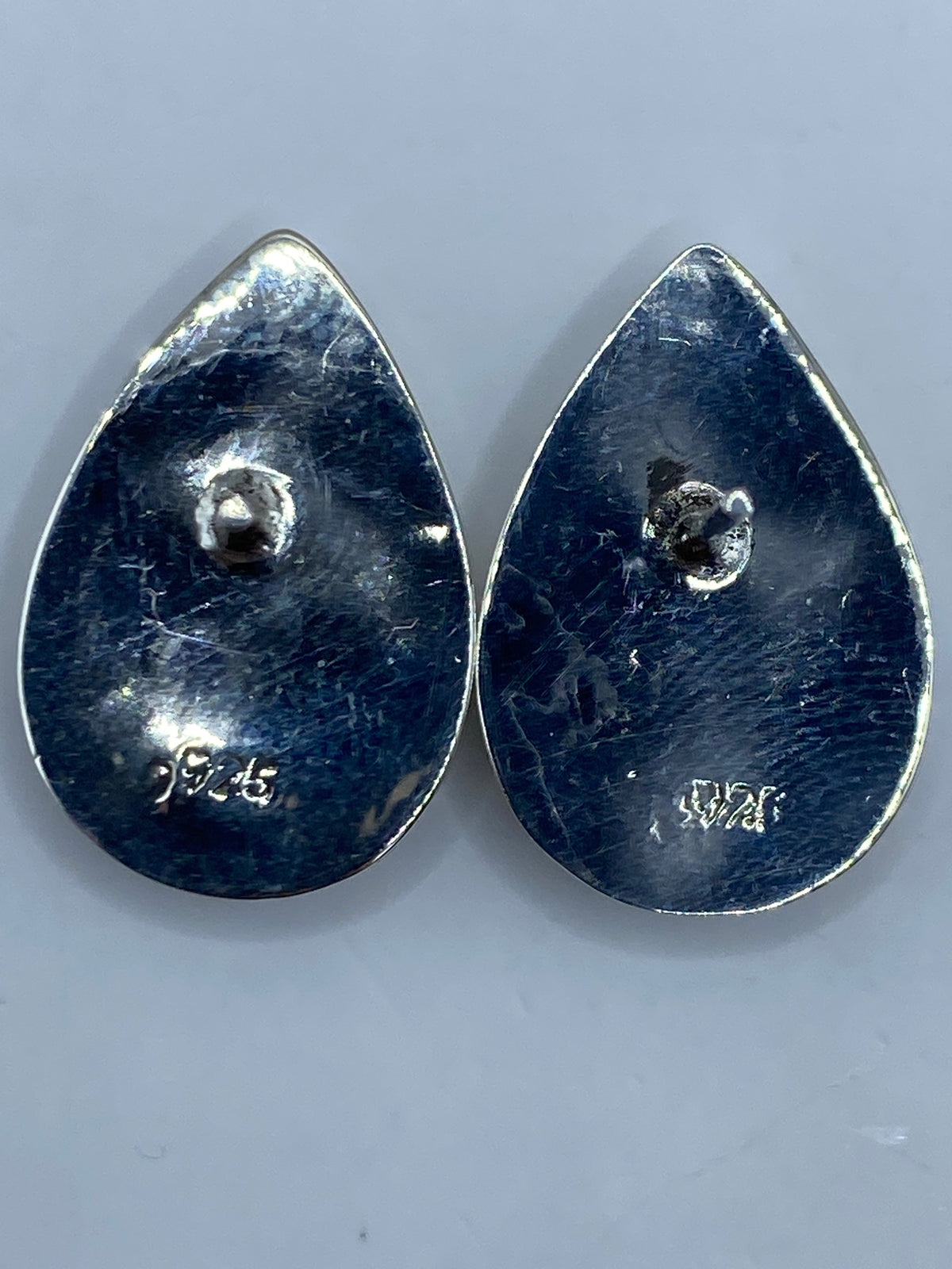 Aretes de Plata con Ópalo de Fuego Azul — Taxco 925 — foto 5