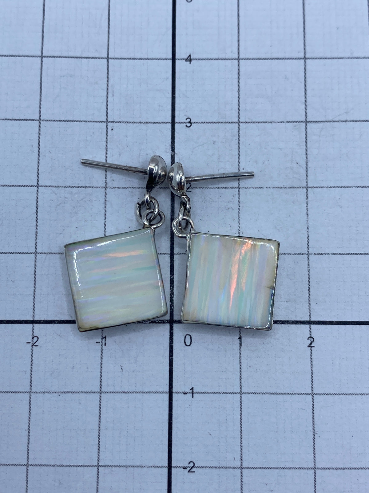 Aretes de plata taxco con ópalo de fuego en estuche, listos para regalo