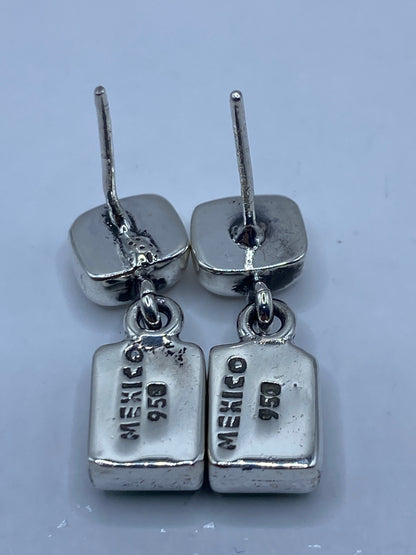 Aretes de Plata 950 con Ópalo de Fuego Verde — Taxco — foto 5