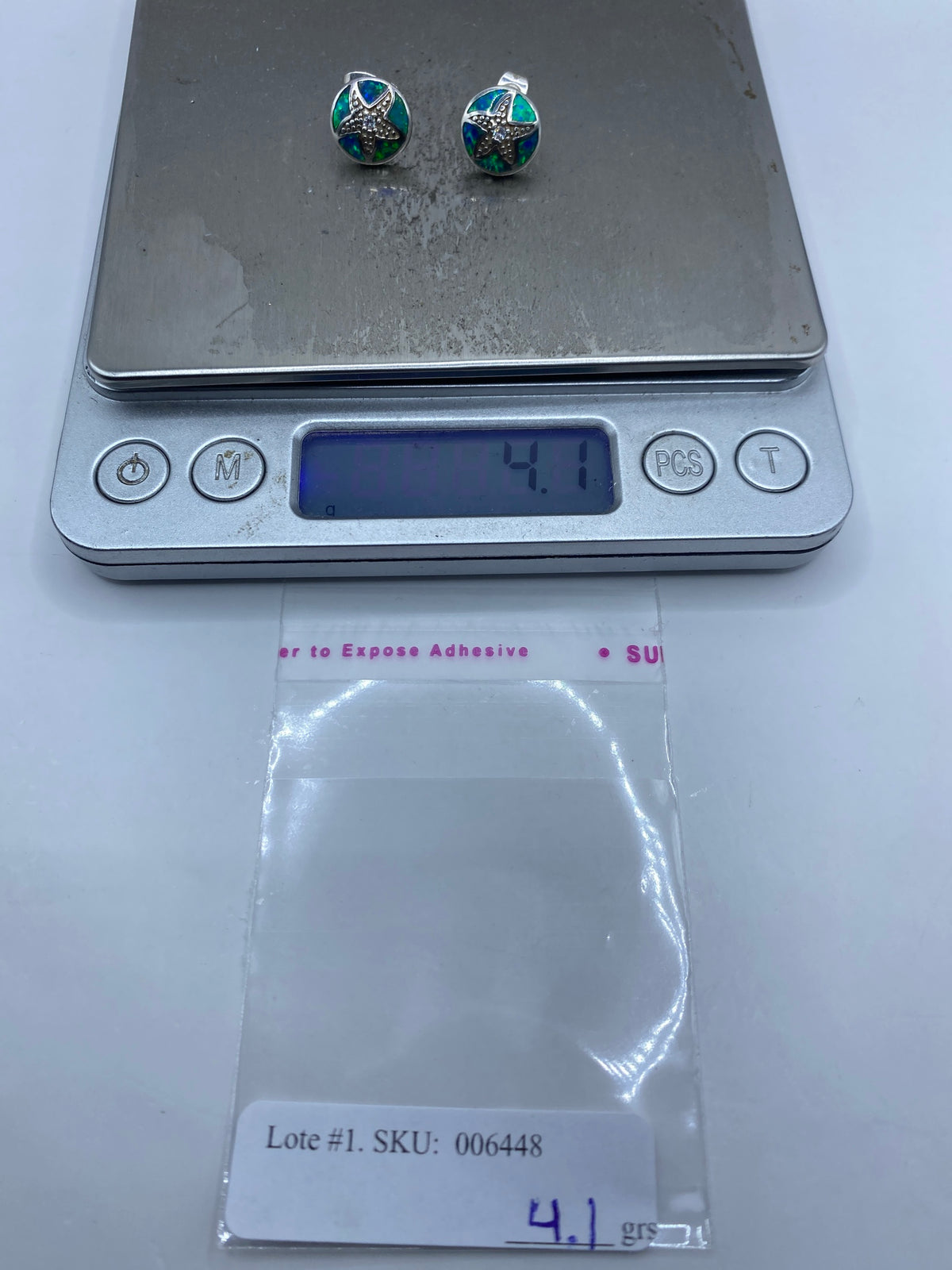 Aretes de Plata con Ópalo de Fuego — Taxco 925 — foto 6