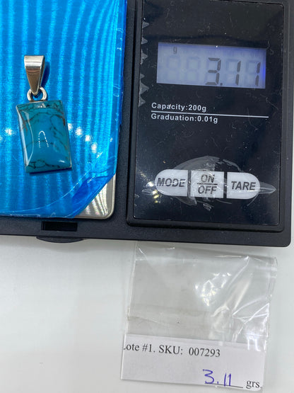 Dije de Plata con Turquesa Azul — Taxco 950 — foto 6