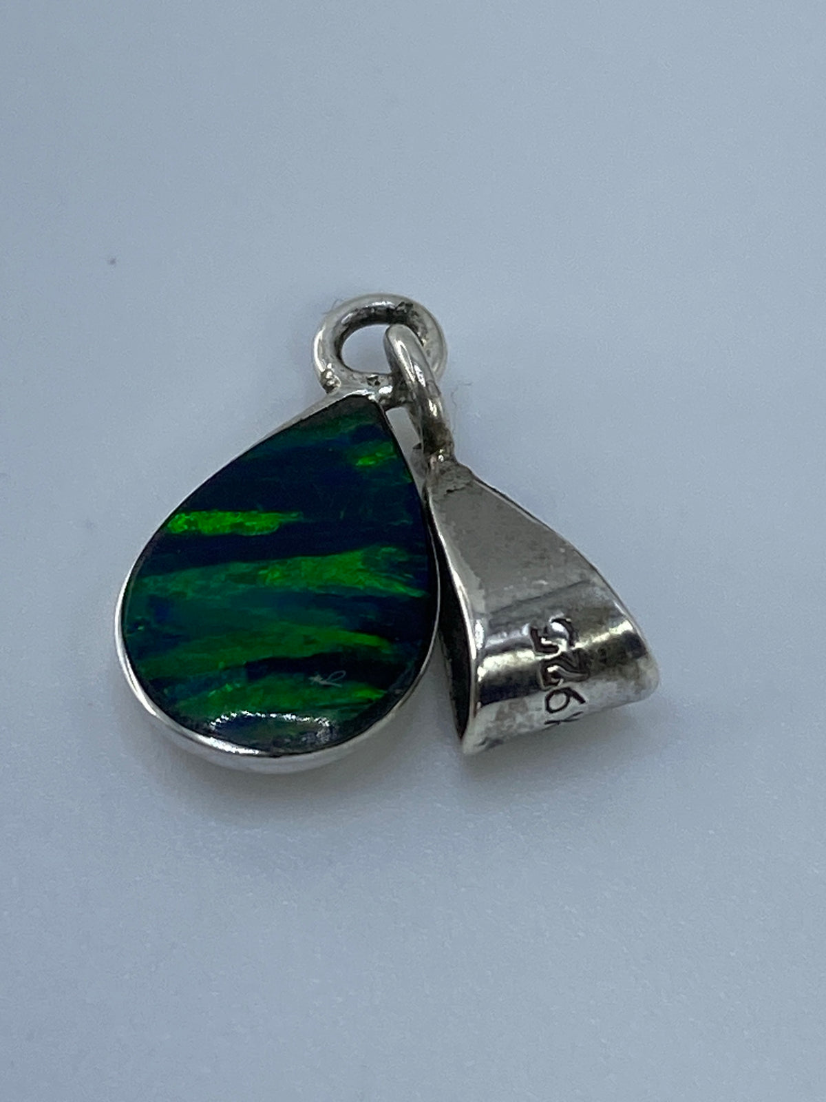 Dije de Plata con Ópalo de Fuego Verde — Taxco 925 — foto 5