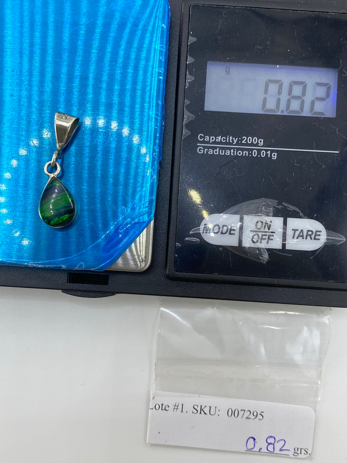 Dije de Plata con Ópalo de Fuego Verde — Taxco 925 — foto 6