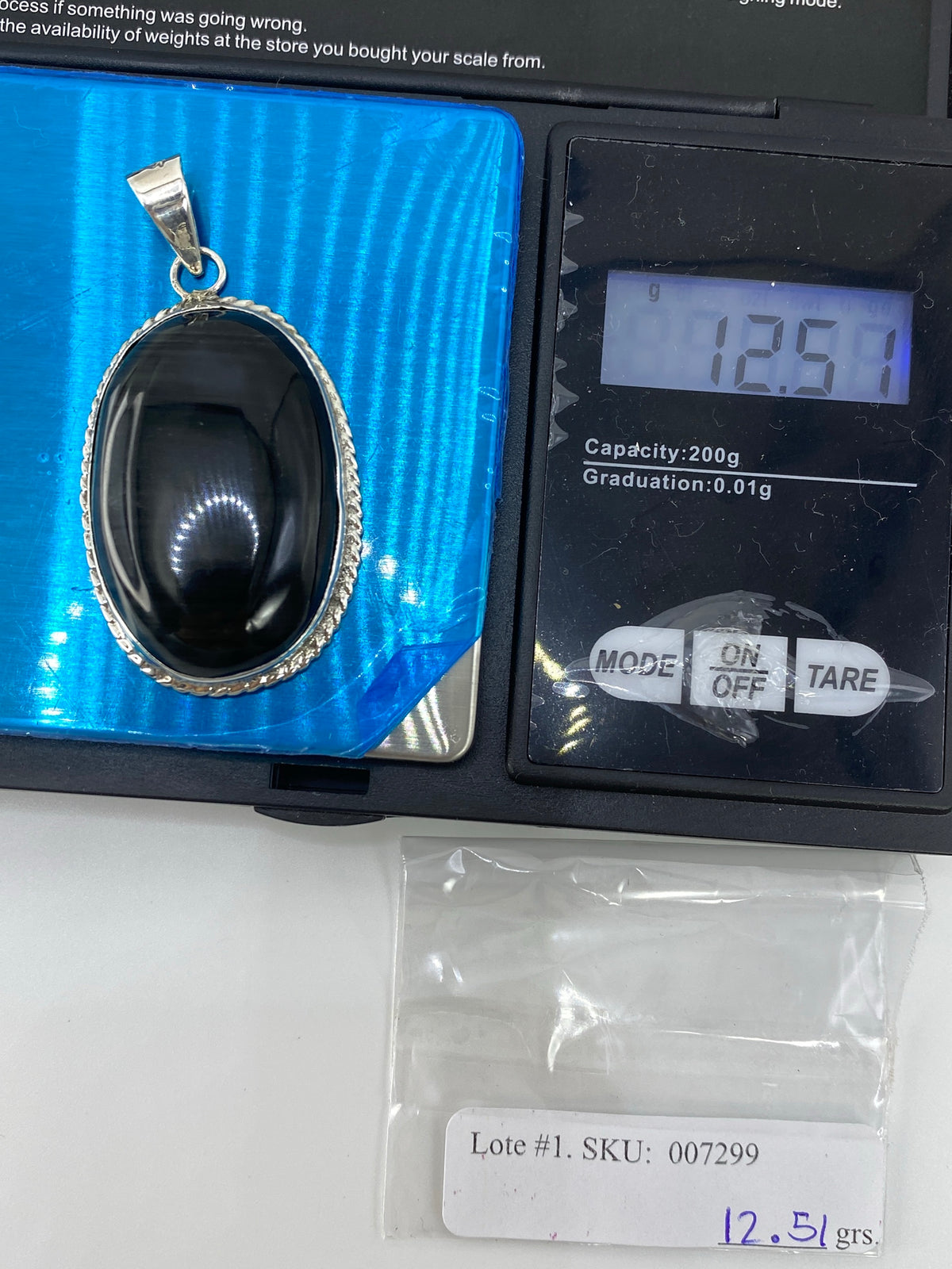 Dije de Plata con Onix — Elegancia Negra Taxco 950 — foto 6