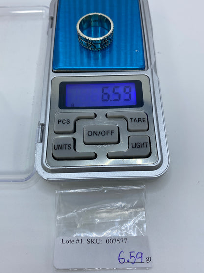 Anillo de Plata Repujado Espirales Prehispánicas — Taxco 925 — foto 6