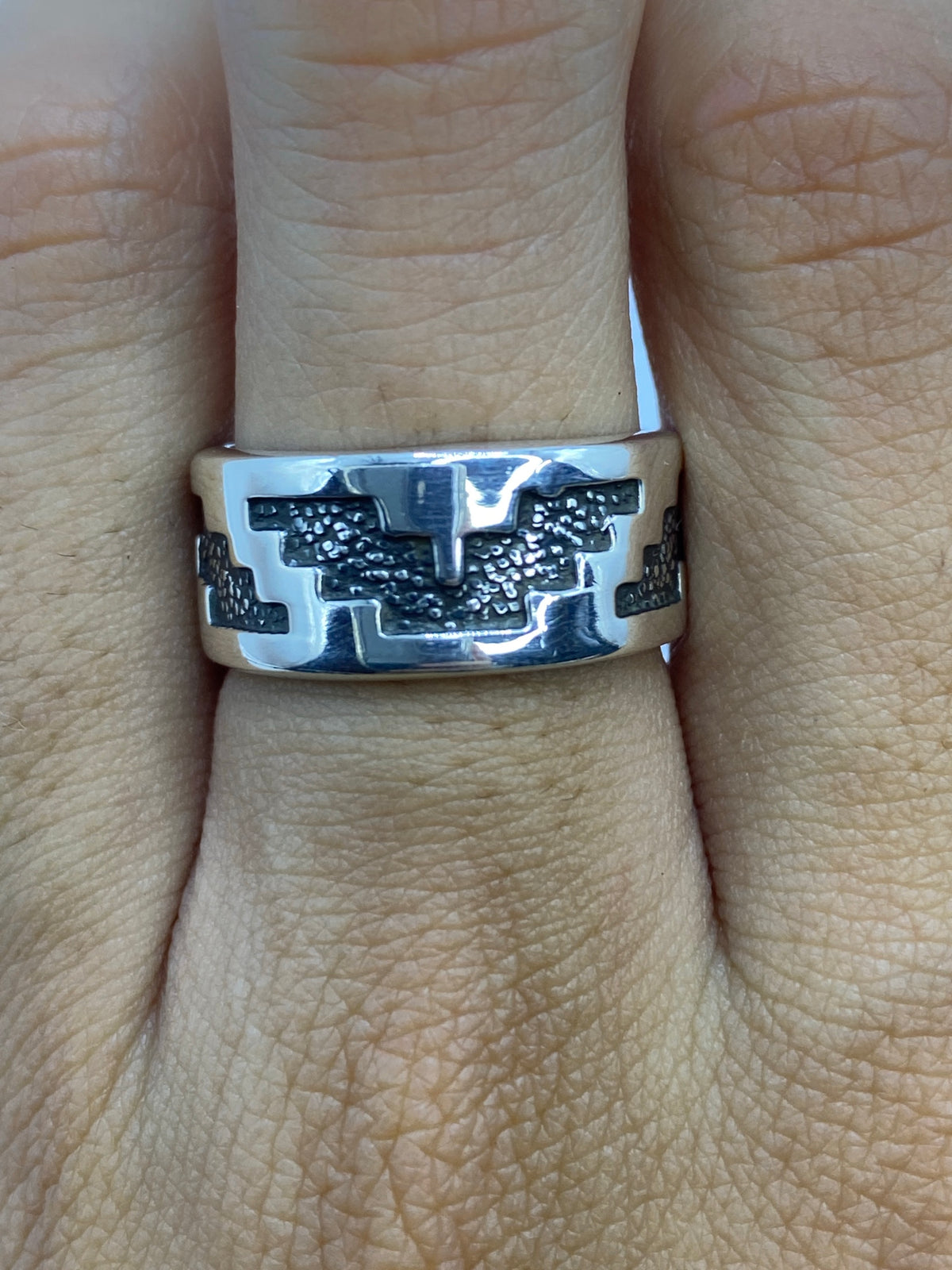 Anillo de Plata Repujado Prehispánico — Taxco 925 — foto 5