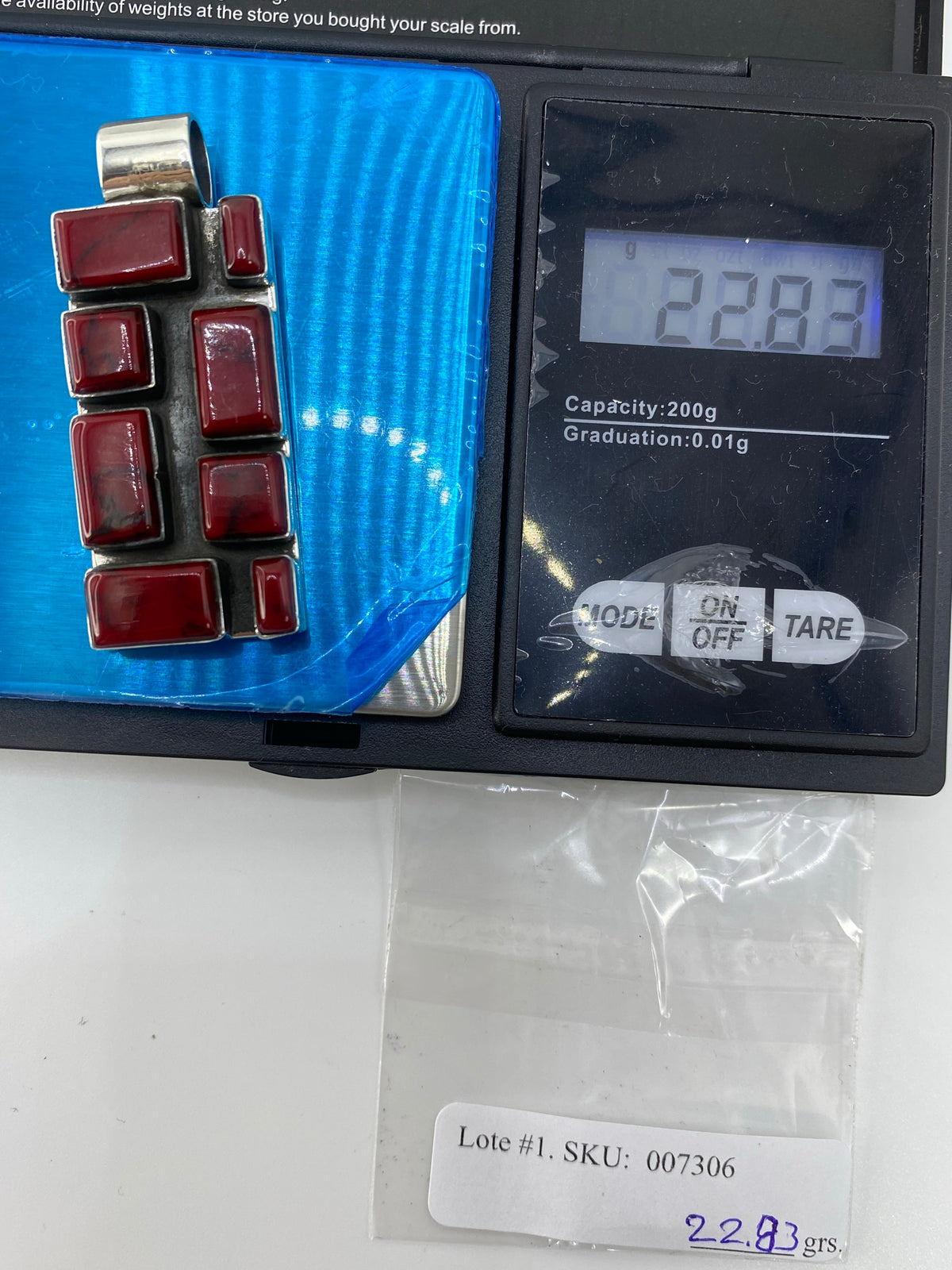 Dije de Plata 950 con Piedra Roja Incrustada — Taxco — foto 6