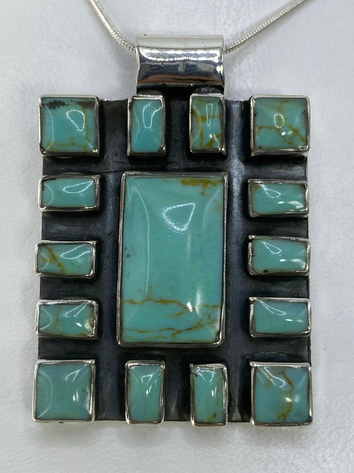Dije de Plata 950 Mosaico Turquesa — Taxco — foto 1