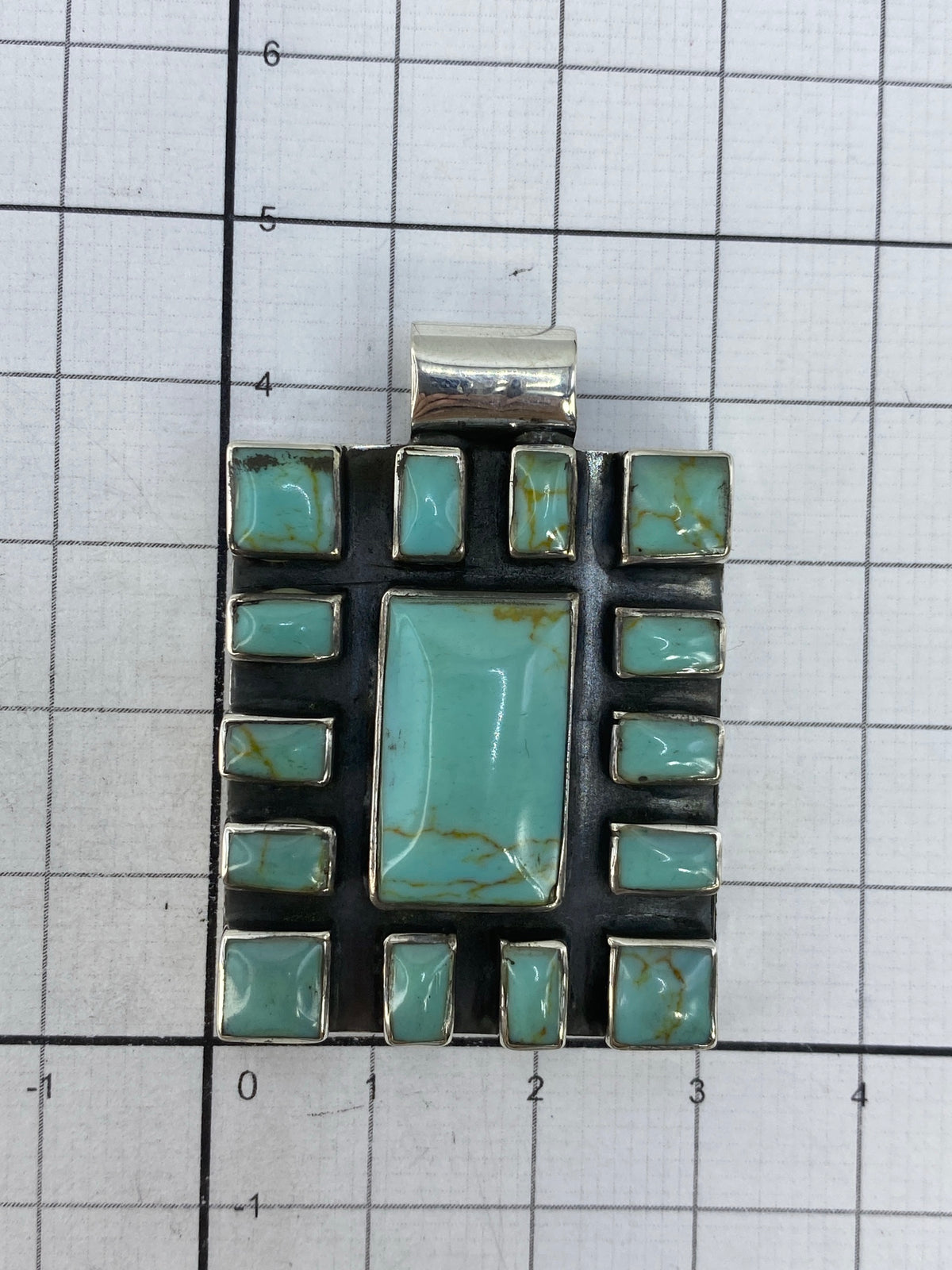 Dije de Plata 950 Mosaico Turquesa — Taxco — foto 4