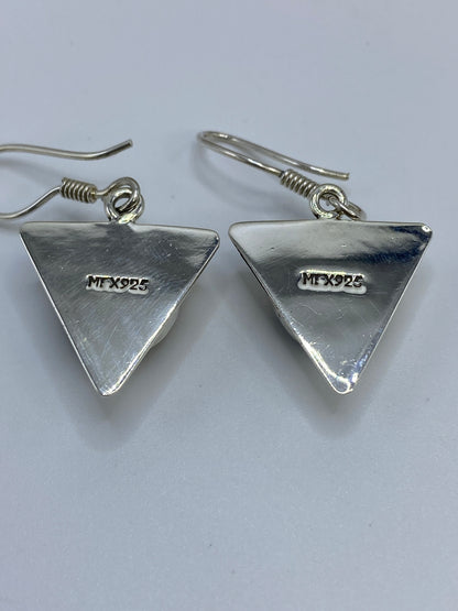 Aretes Plata Perla Triangular — Taxco 925 — foto 5