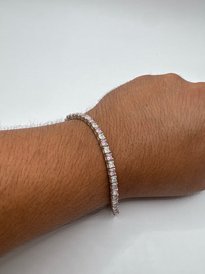 Pulsera de Plata .925 con Circonia Rosa — foto 6