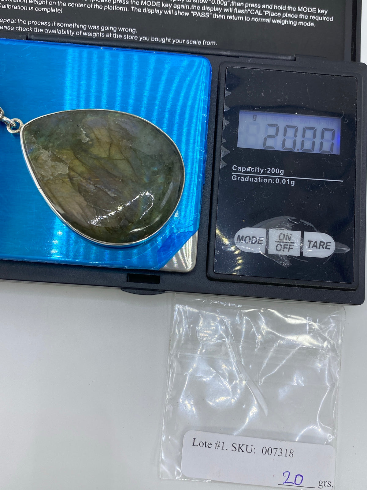 Dije de Plata 925 con Piedra Verde Olivo — Taxco Artesanal — foto 6