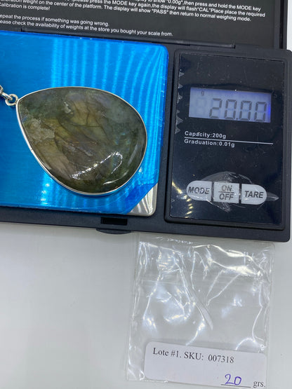 Dije de Plata 925 con Piedra Verde Olivo — Taxco Artesanal — foto 6