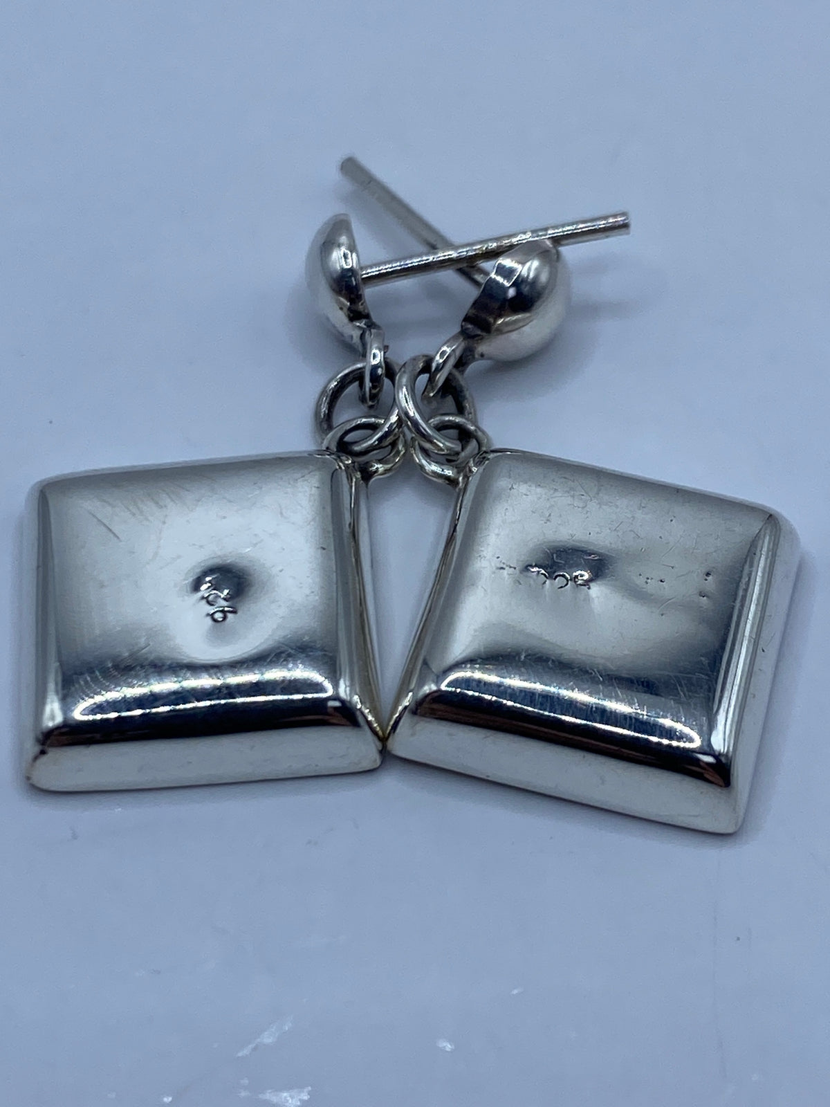 Aretes Plata con Ópalo de Fuego — Cuadrados Taxco 925 — foto 5