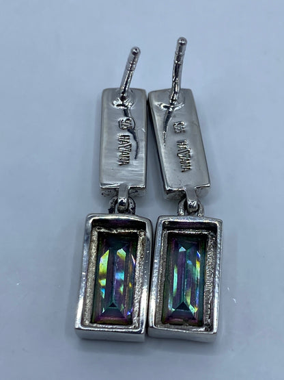 Aretes de Plata con Ópalo de Fuego Azul — Taxco — foto 5
