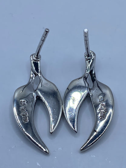 Aretes de Plata con Ópalo de Fuego Azul — Taxco — foto 5