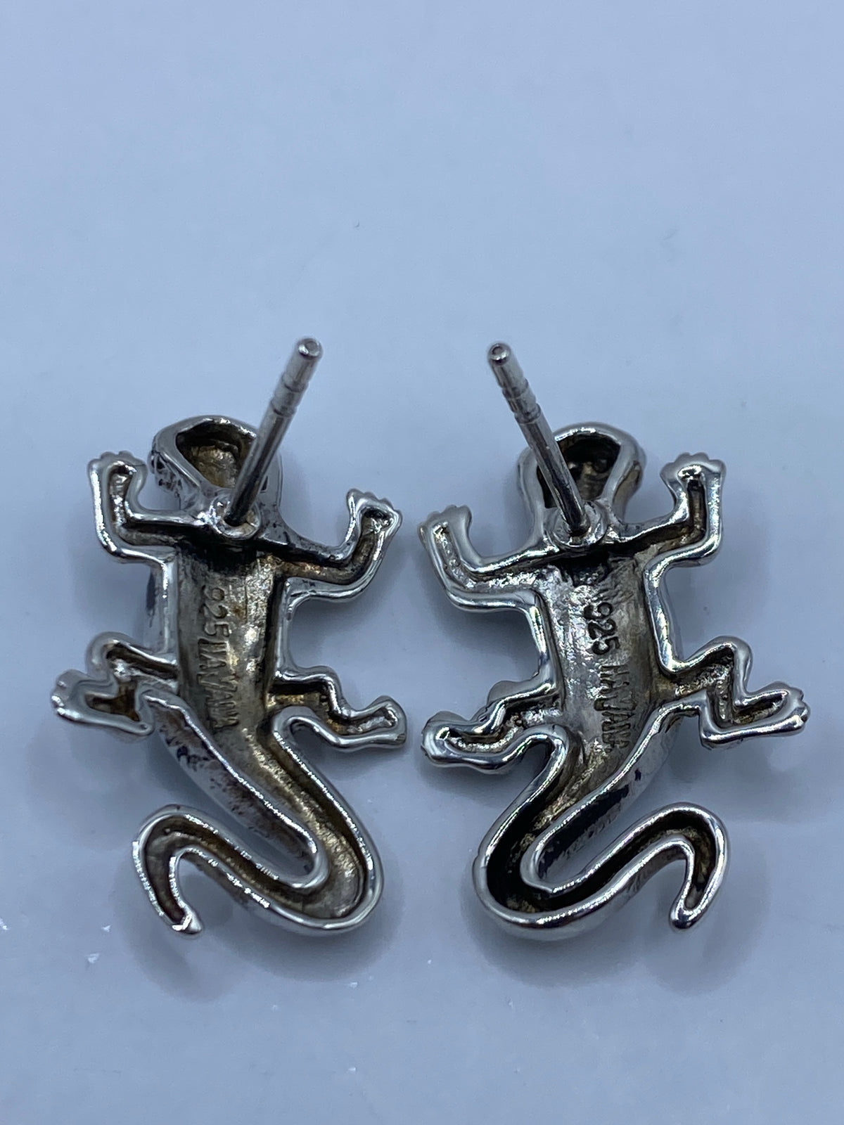 Aretes de Plata con Ópalo de Fuego Azul — Taxco 925 — foto 5