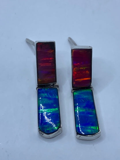 Aretes de Plata con Ópalo de Fuego — Taxco 925 — foto 5