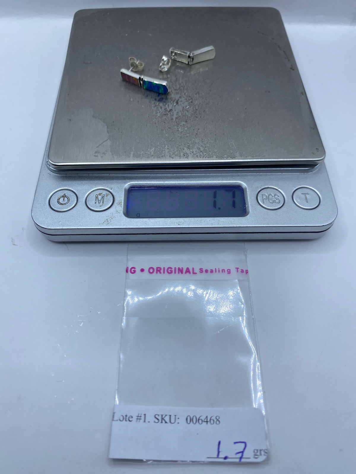 Aretes de Plata con Ópalo de Fuego — Taxco 925 — foto 6