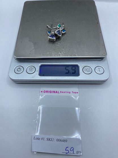 Aretes de Plata Opalo de Fuego Verde — Taxco 925 — foto 6