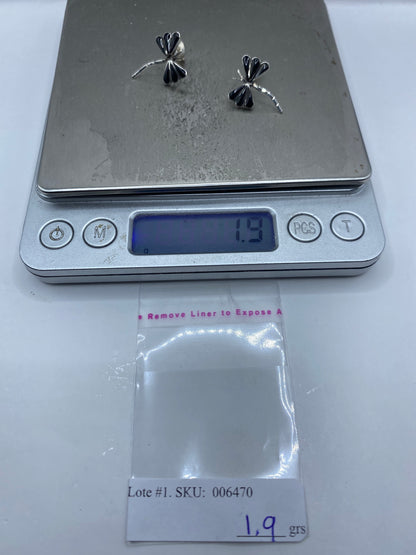 Aretes de Plata Libélula con Ónix — Taxco 925 — foto 6