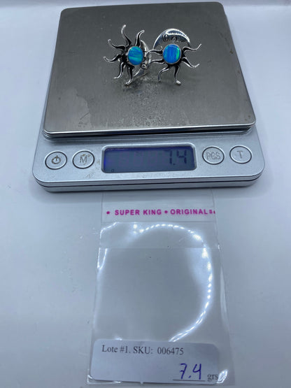 Aretes de Plata 925 con Ópalo de Fuego — Taxco — foto 6