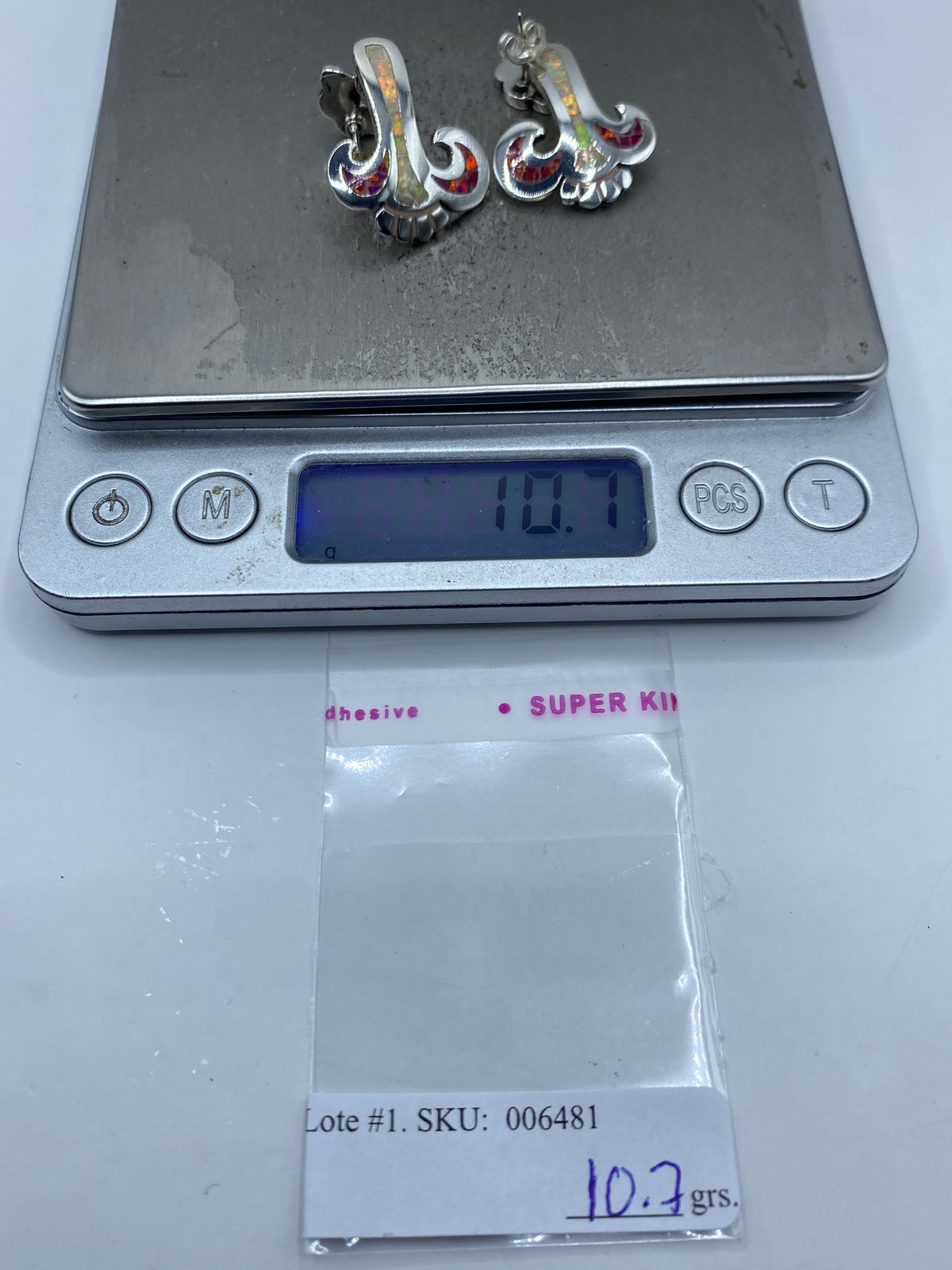 Aretes de Plata con Ópalo de Fuego — Taxco 925 — foto 6