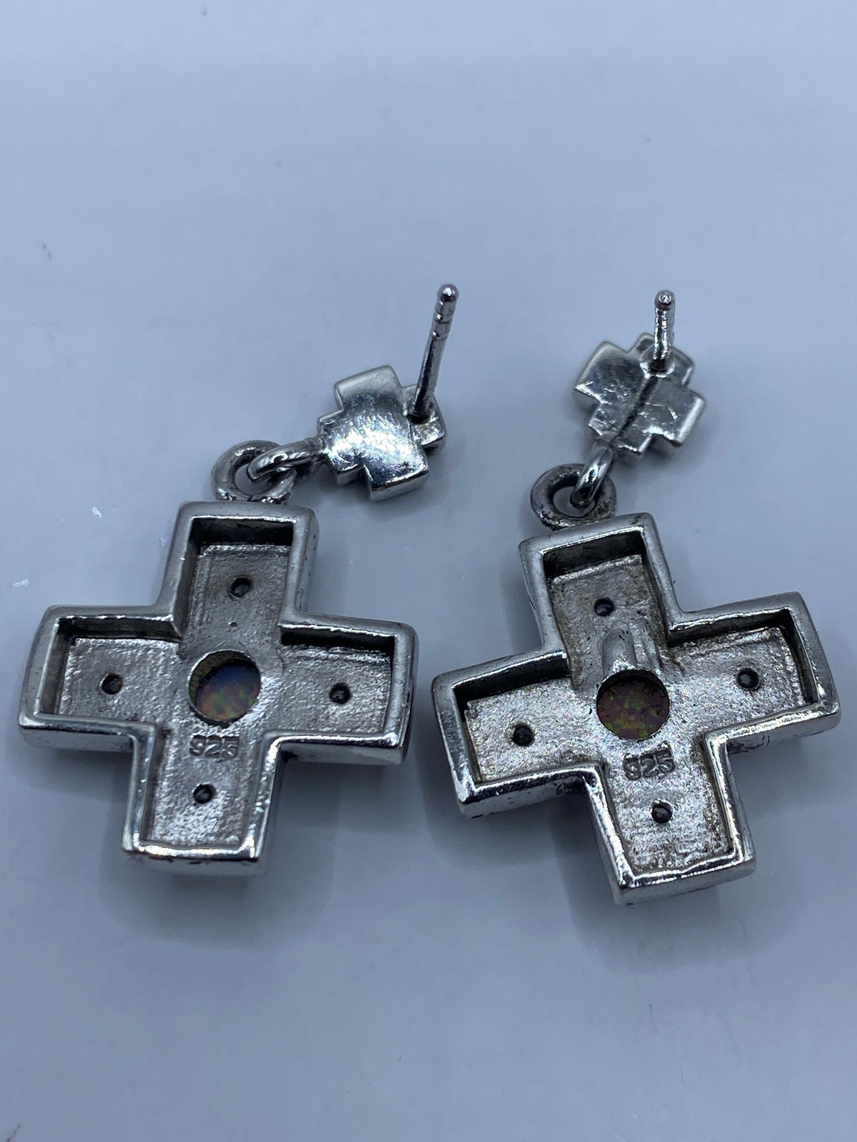 Aretes de Plata Ópalo de Fuego — Cruz de Taxco — foto 5