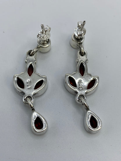Aretes Plata Circonia Flor Elongada — Taxco 925 — foto 5