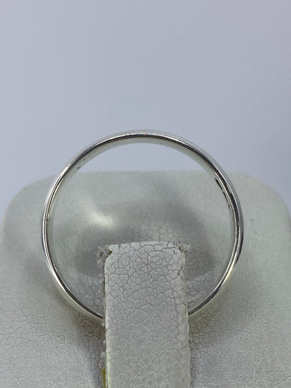 Anillo de plata 925 sin piedras, talla 8, vista superior