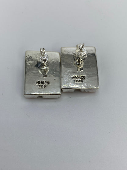 Aretes de Plata con Coral Rosa — Taxco 925 — foto 5