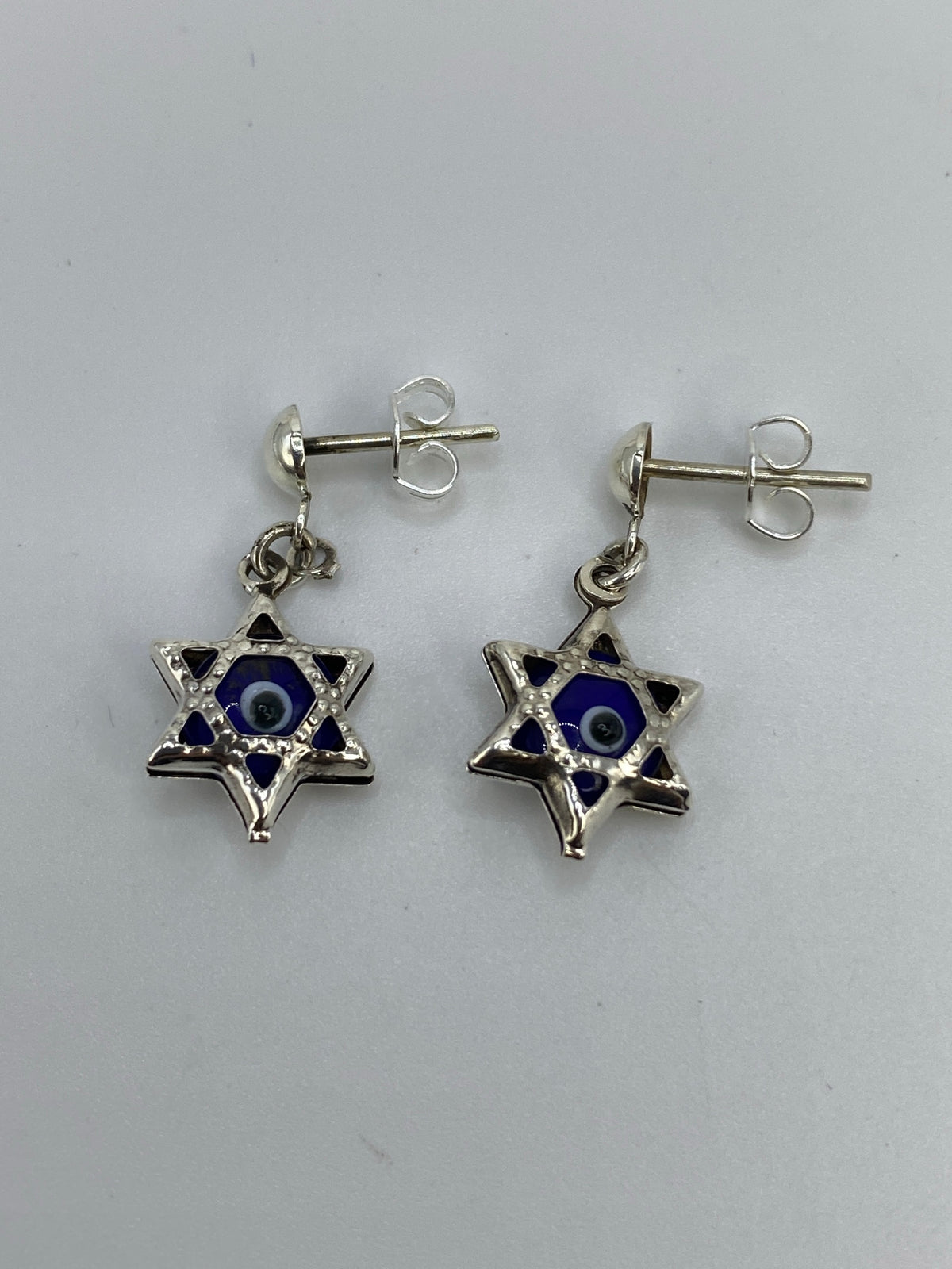 Aretes Estrella de David con Ojo Turco — Plata 925 — foto 5