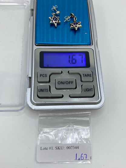 Aretes Estrella de David con Ojo Turco — Plata 925 — foto 6