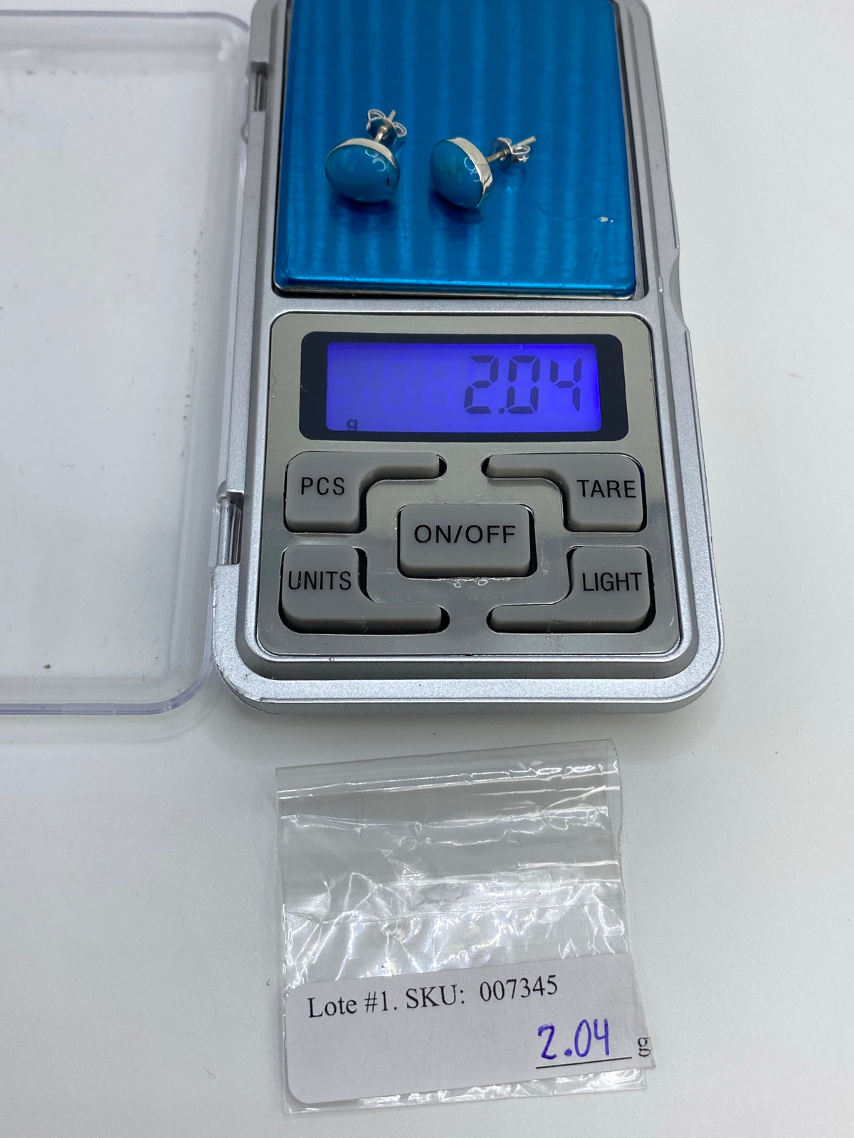 Aretes de Plata con Turquesa Azul — Taxco 950 — foto 6
