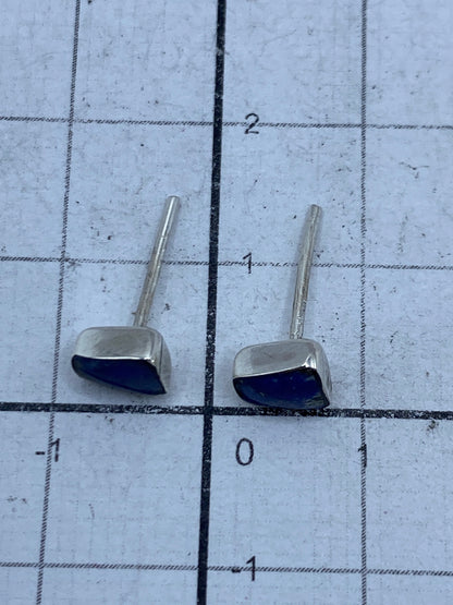 Aretes de lapislázuli en plata 925 listos para envío