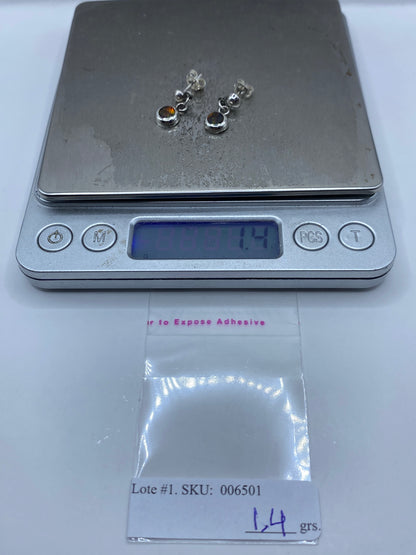 Aretes Plata Ópalo de Fuego — Engaste a Mano Taxco — foto 6