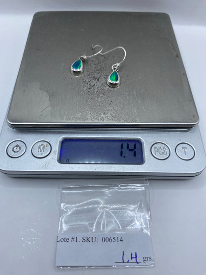 Aretes de Plata con Ópalo de Fuego — Taxco 950 — foto 6
