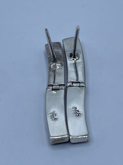 Aretes de Plata con Ópalo de Fuego Azul — Taxco 950 — foto 5