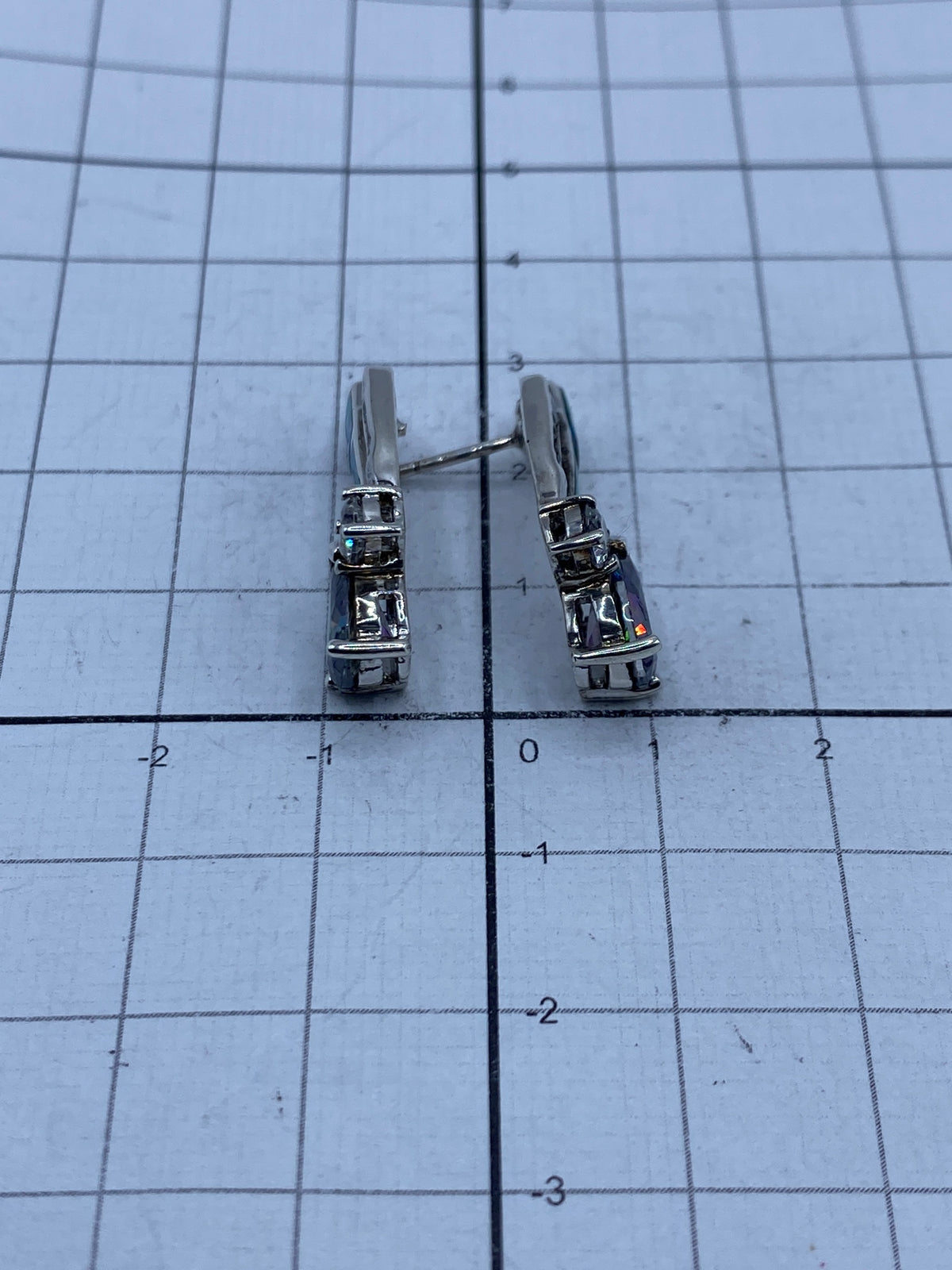 Aretes de Plata con Ópalo de Fuego Azul — Taxco 925 — foto 5