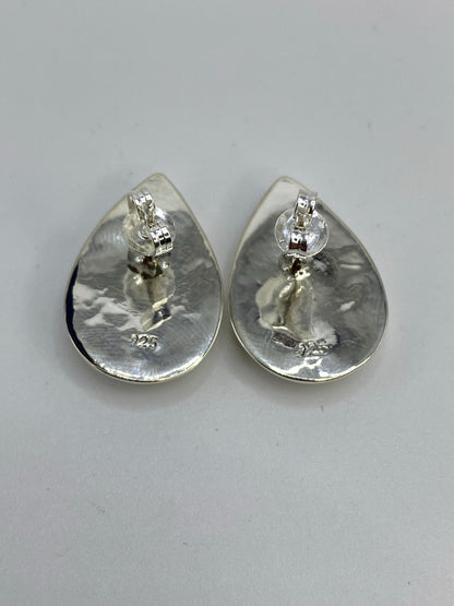 Aretes Ópalo de Fuego Azul Plata 925 — Taxco — foto 5