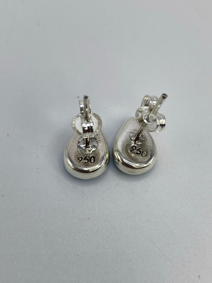 Aretes Plata 950 con Coral Azul — Taxco — foto 5