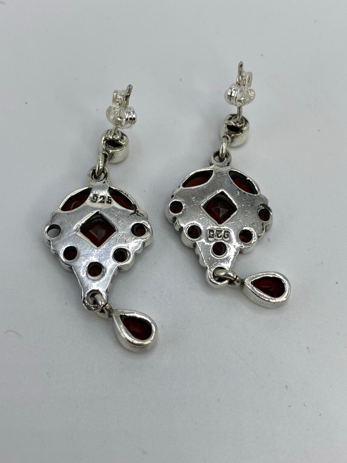 Aretes Plata Circonia Morada — Diseño Art-Déco Taxco — foto 5