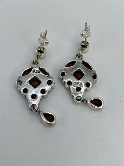 Aretes Plata Circonia Morada — Diseño Art-Déco Taxco — foto 5