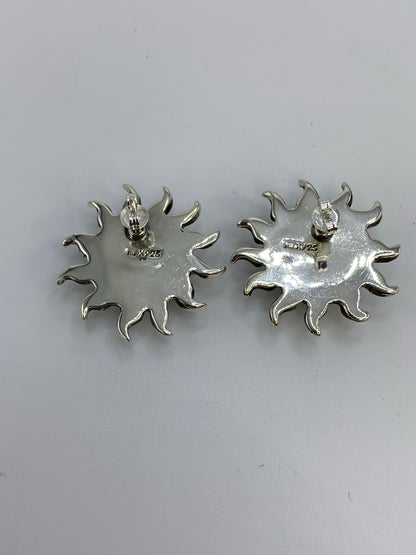Aretes Plata Sol con Perla Iridiscente — Taxco 925 — foto 5