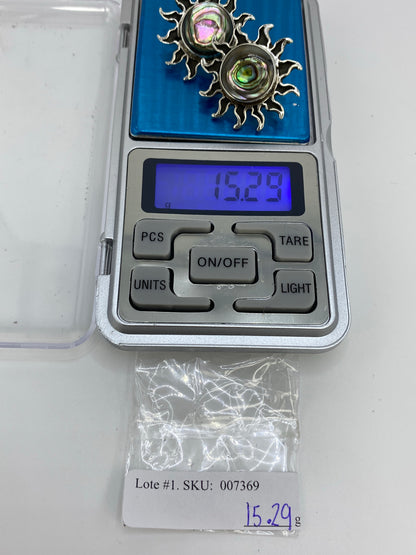 Aretes Plata Sol con Perla Iridiscente — Taxco 925 — foto 6